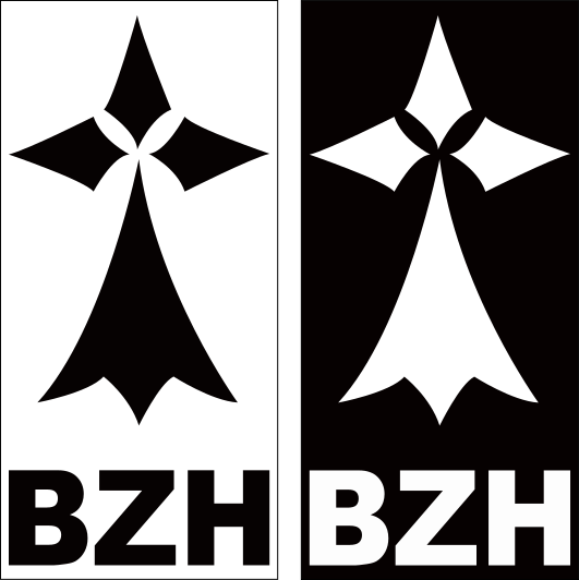 autocollant département breton avec l'hermine au bonnet rouge – Autocollant  BZH