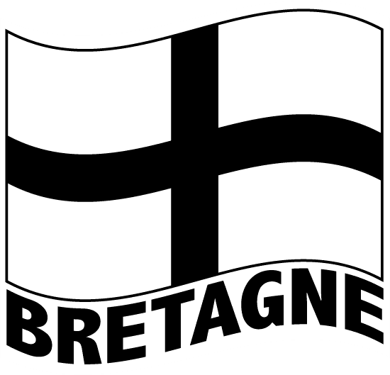 Autocollant Drapeau Breton Historique Kroaz Du - Bretagne - Autocollant BZH