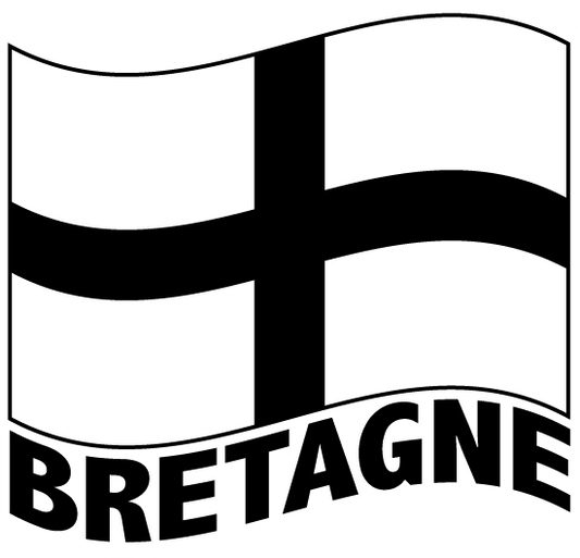 Autocollant Drapeau Breton Historique Kroaz Du - Bretagne