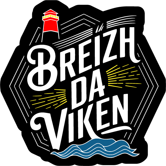 Autocollant Breizh Da Viken Phare & Vague