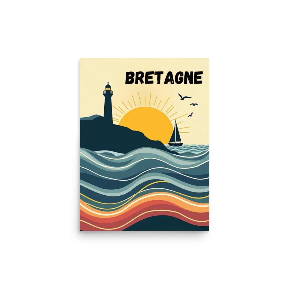 Affiche Bretagne - Autocollant BZH