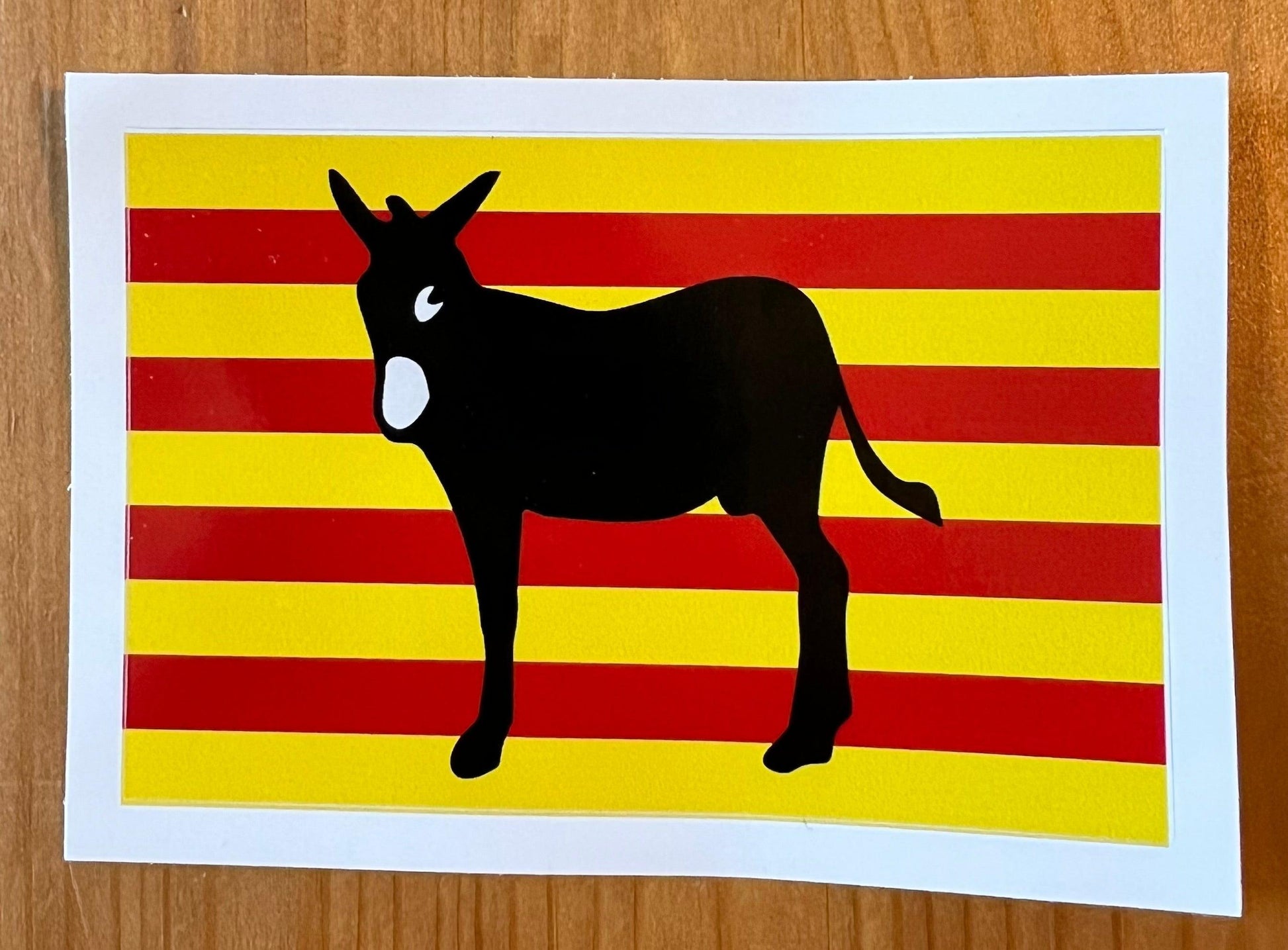 Autocollant Ane Drapeau Catalan - Autocollant BZH