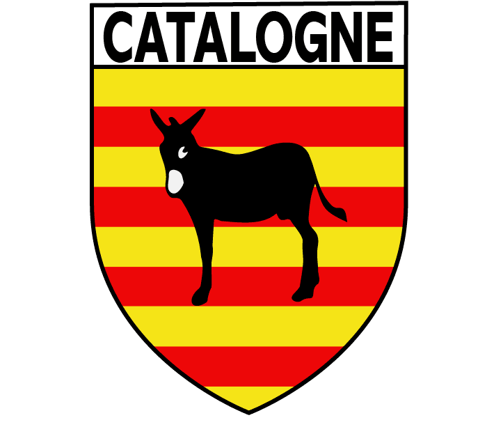 Autocollant Blason Catalogne - Autocollant BZH