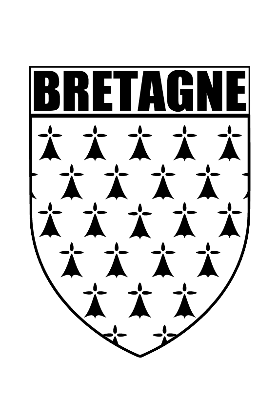 Autocollant Blason Historique BRETAGNE - Autocollant BZH