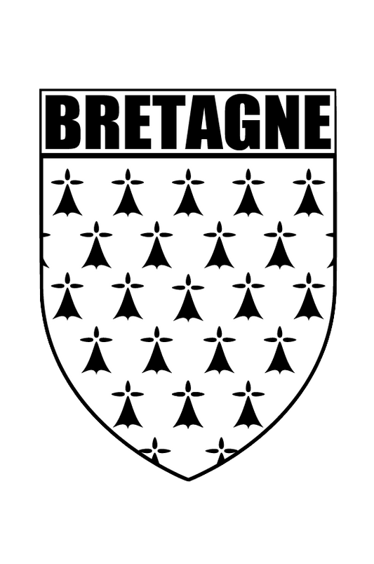 Autocollant Blason Historique BRETAGNE - Autocollant BZH