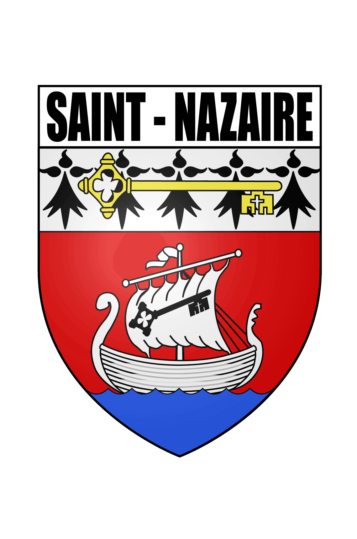 Autocollant Blason Ville de Saint-Nazaire - Autocollant BZH