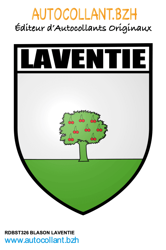 Autocollant Blason Ville LAVENTIE - Autocollant BZH