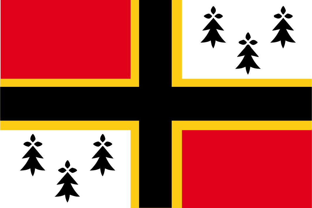 Autocollant Drapeau Historique du Pays de Saint-Malo - Autocollant BZH