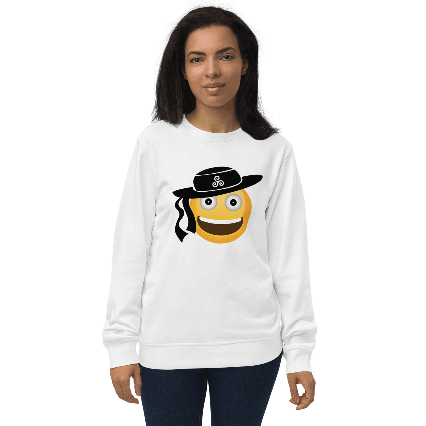 Sweat écologique unisexe Emoji Breton Rêves de Bretagne - Autocollant BZH