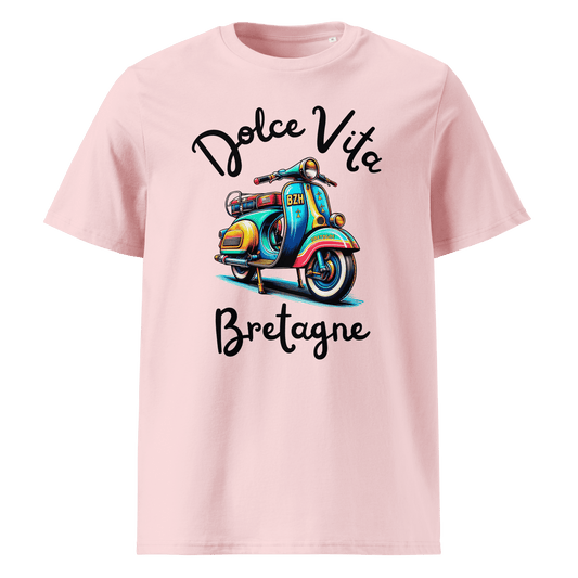 T-shirt Dolce Vita Bretagne en coton biologique - Autocollant BZH