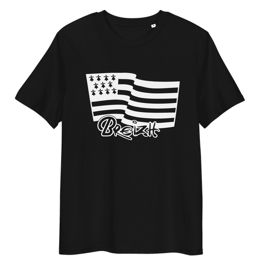 T-shirt Drapeau Breton Flottant Breizh - Autocollant BZH