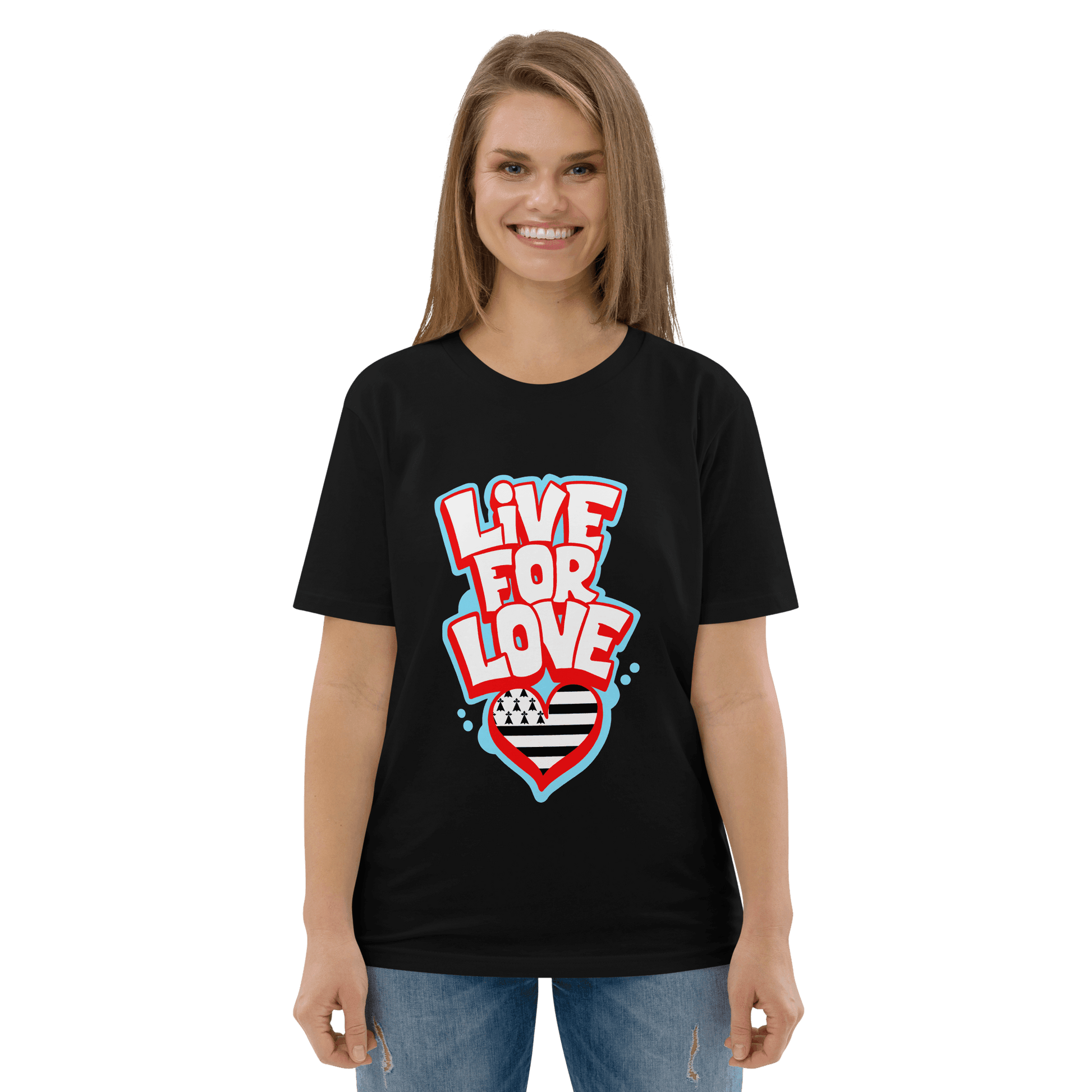 T-shirt unisexe Life for Love Drapeau Breton - Autocollant BZH