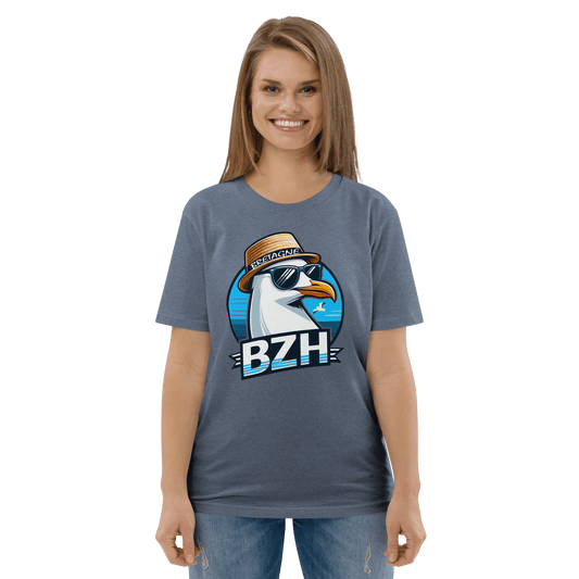 T-shirt unisexe Mouette Bretagne BZH - Autocollant BZH