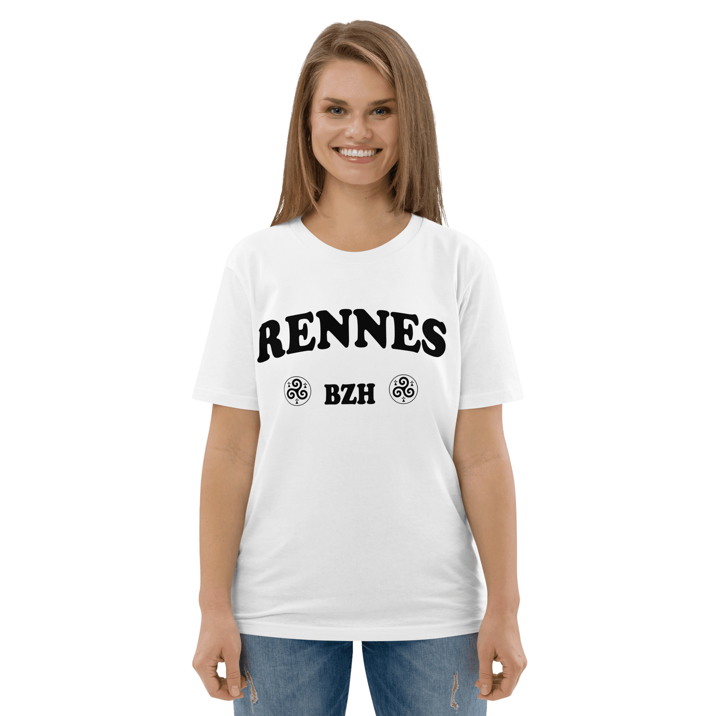 T-shirt unisexe Ville Bretonne Personnalisable - Autocollant BZH