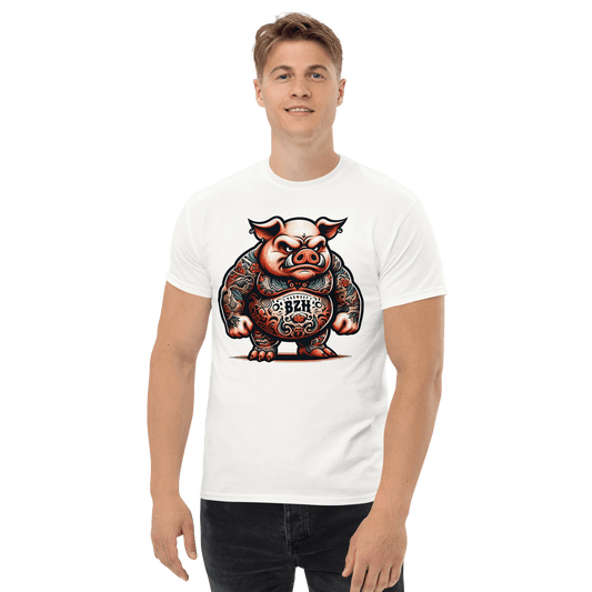 Tee-shirt Breton Cochon Tatoué BZH - Autocollant BZH