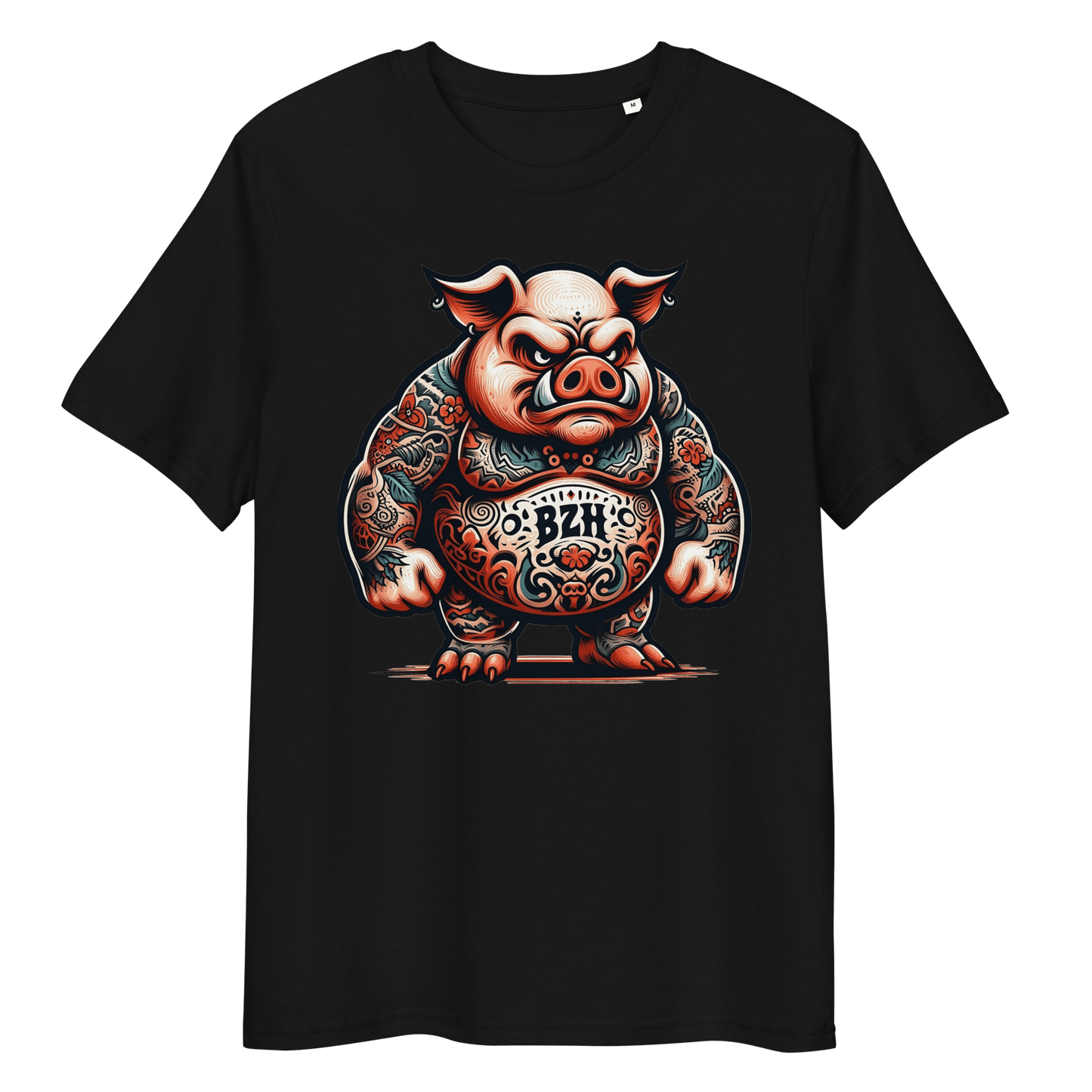 Tee-shirt Couleur Breton Cochon Tatoué BZH - Autocollant BZH