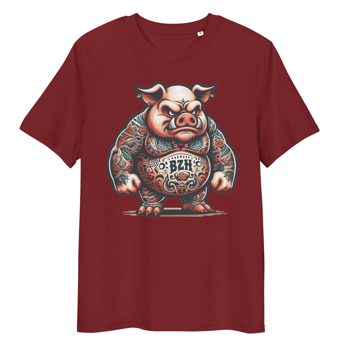 Tee-shirt Couleur Breton Cochon Tatoué BZH - Autocollant BZH