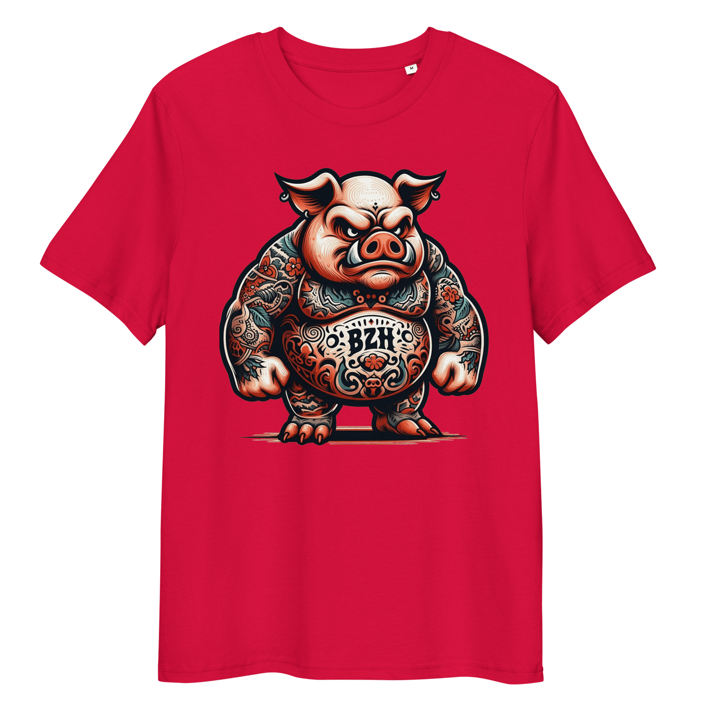 Tee-shirt Couleur Breton Cochon Tatoué BZH - Autocollant BZH