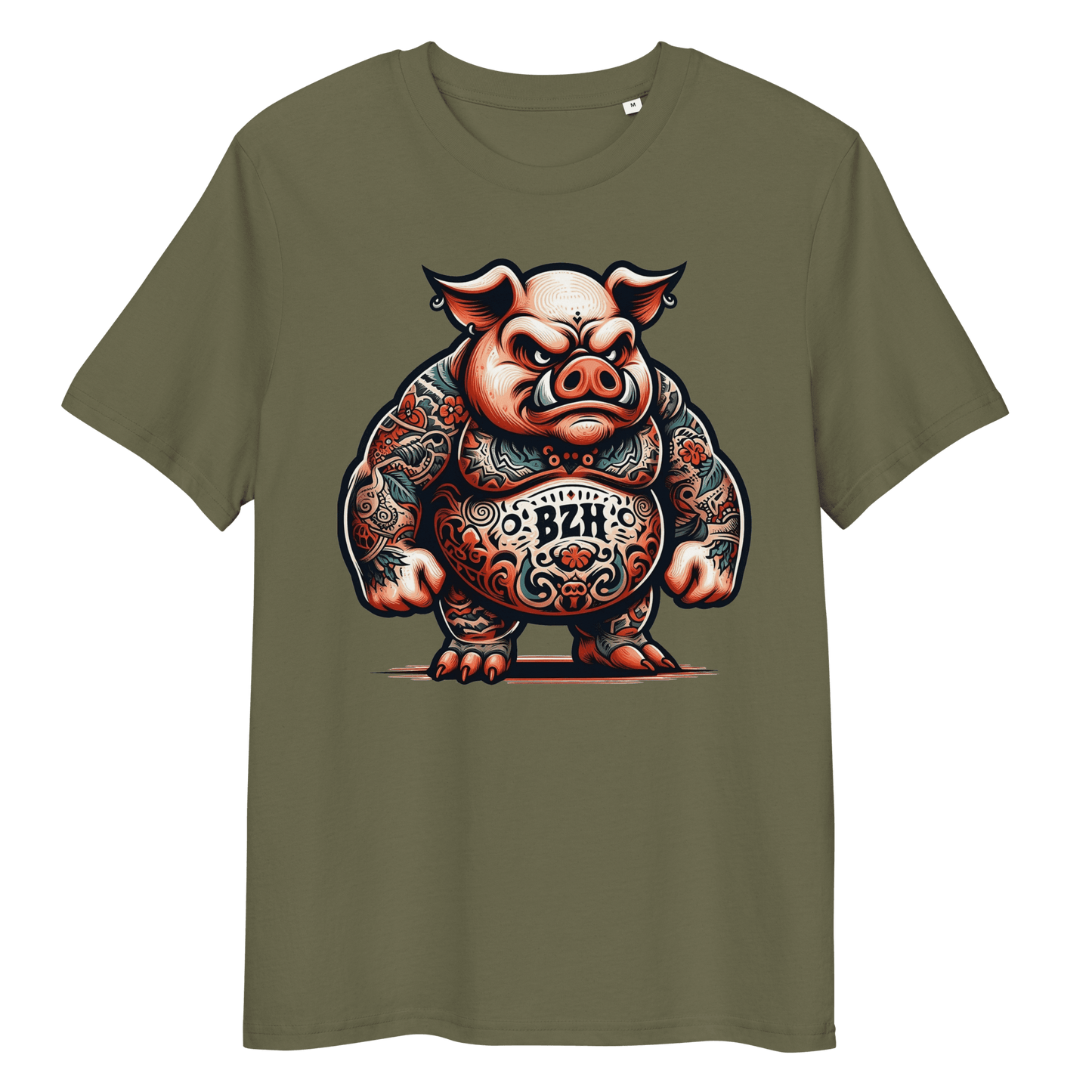 Tee-shirt Couleur Breton Cochon Tatoué BZH - Autocollant BZH