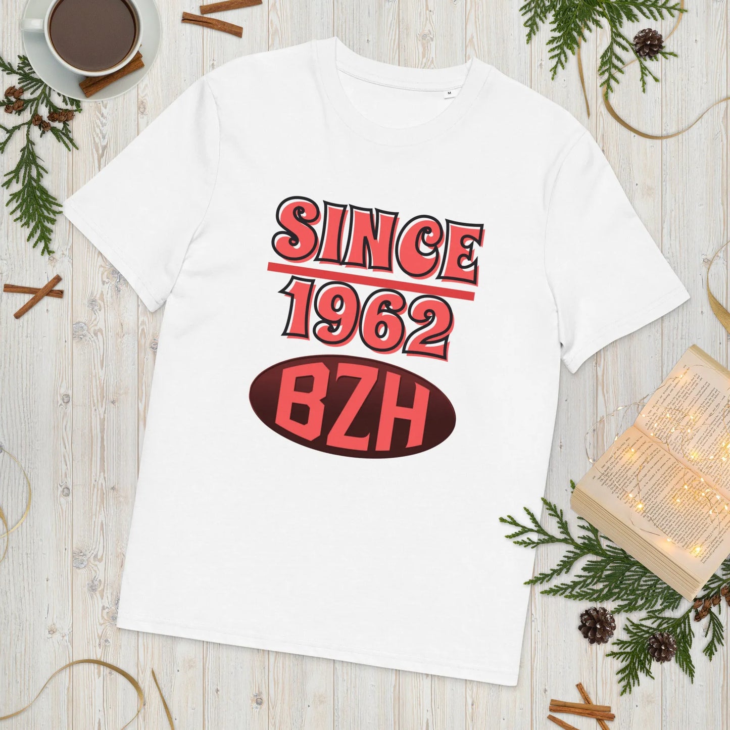 T-shirt Bio "SINCE BZH" - 100% Coton - Date de Naissance Personnalisée