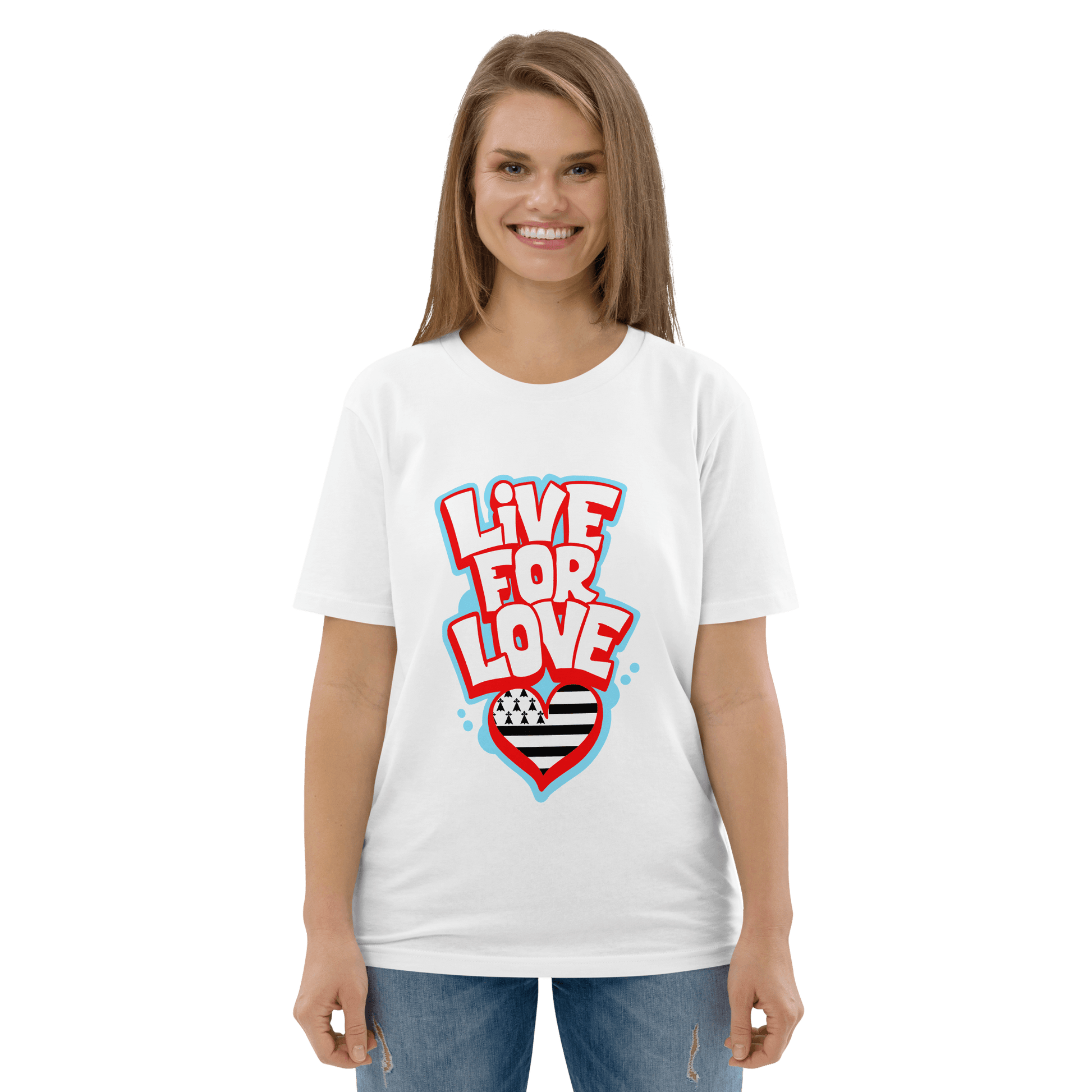 T-shirt unisexe Life for Love Drapeau Breton - Autocollant BZH