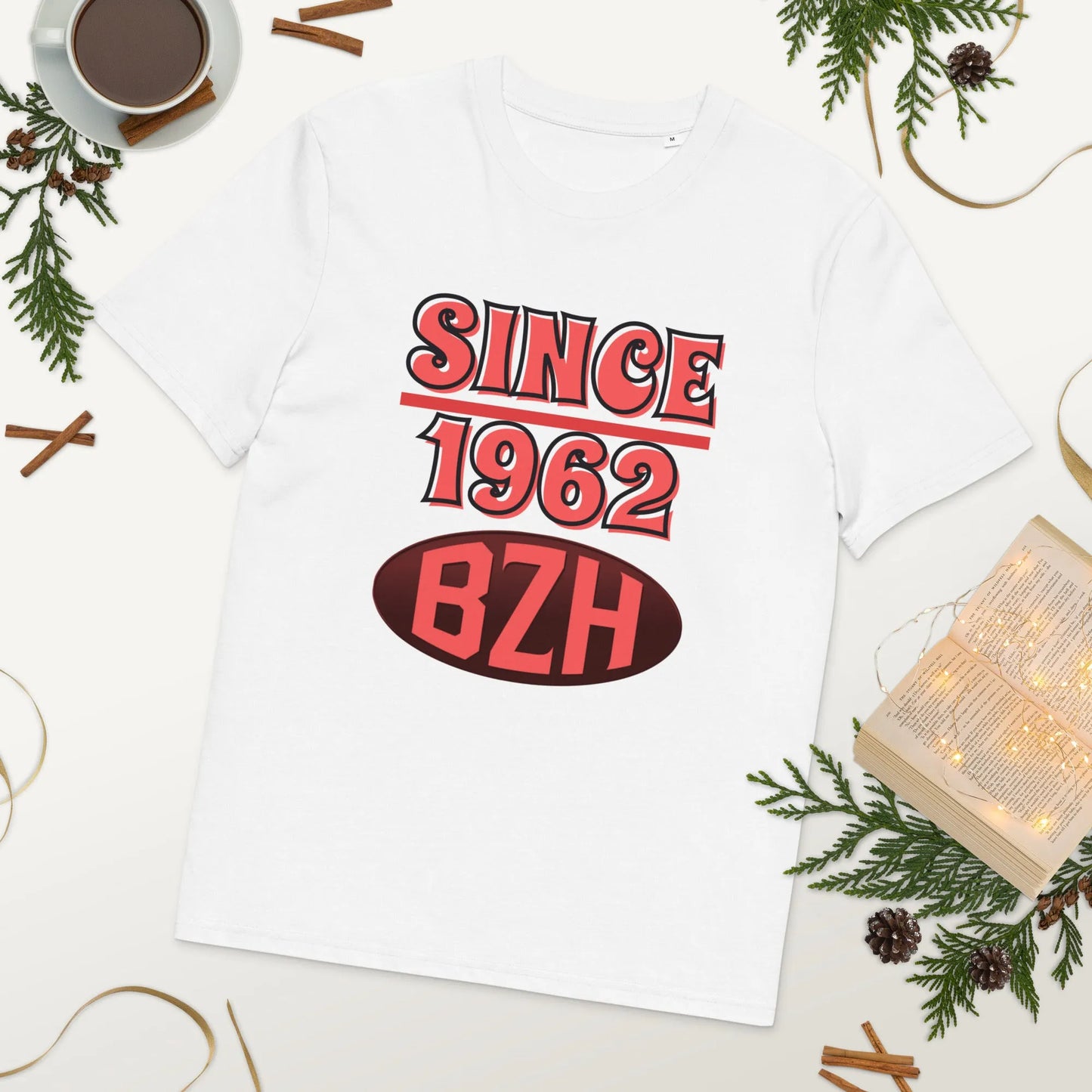 T-shirt Bio "SINCE BZH" - 100% Coton - Date de Naissance Personnalisée