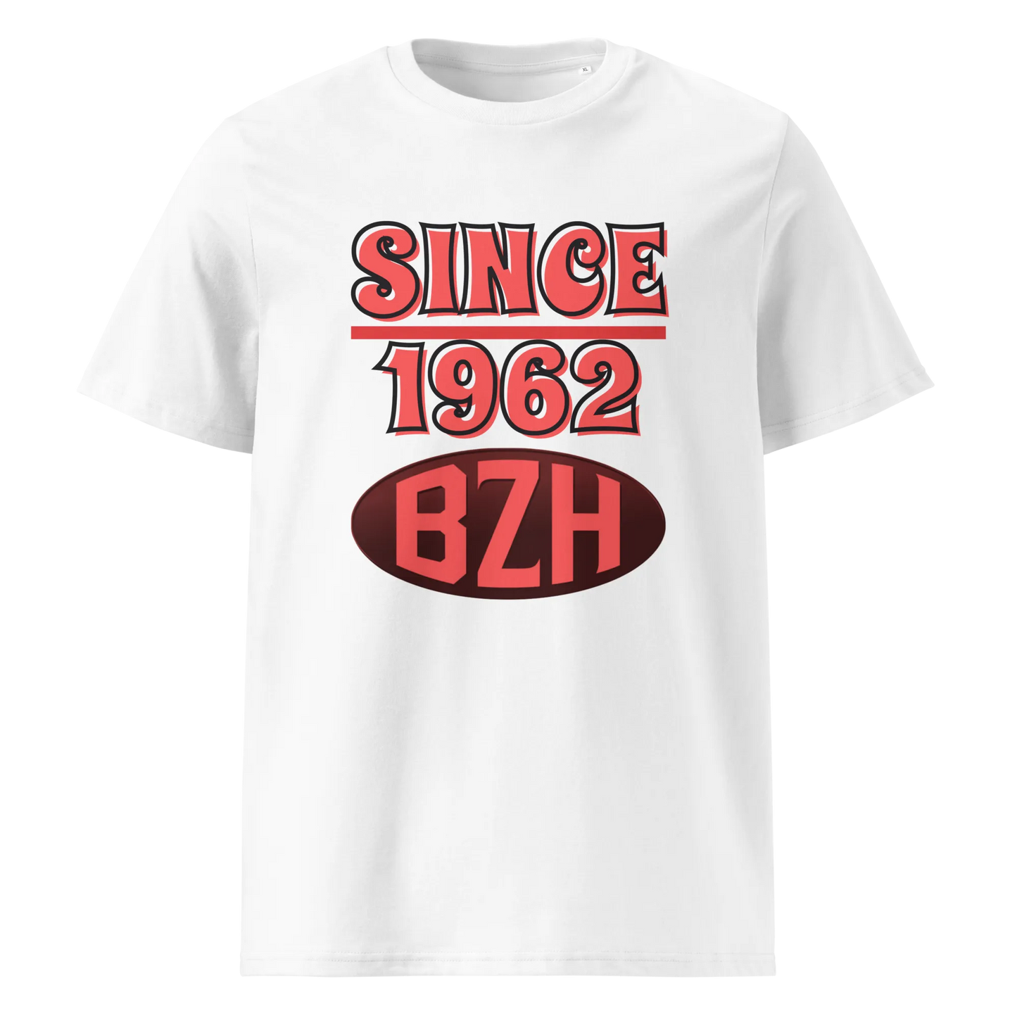 T-shirt Bio "SINCE BZH" - 100% Coton - Date de Naissance Personnalisée