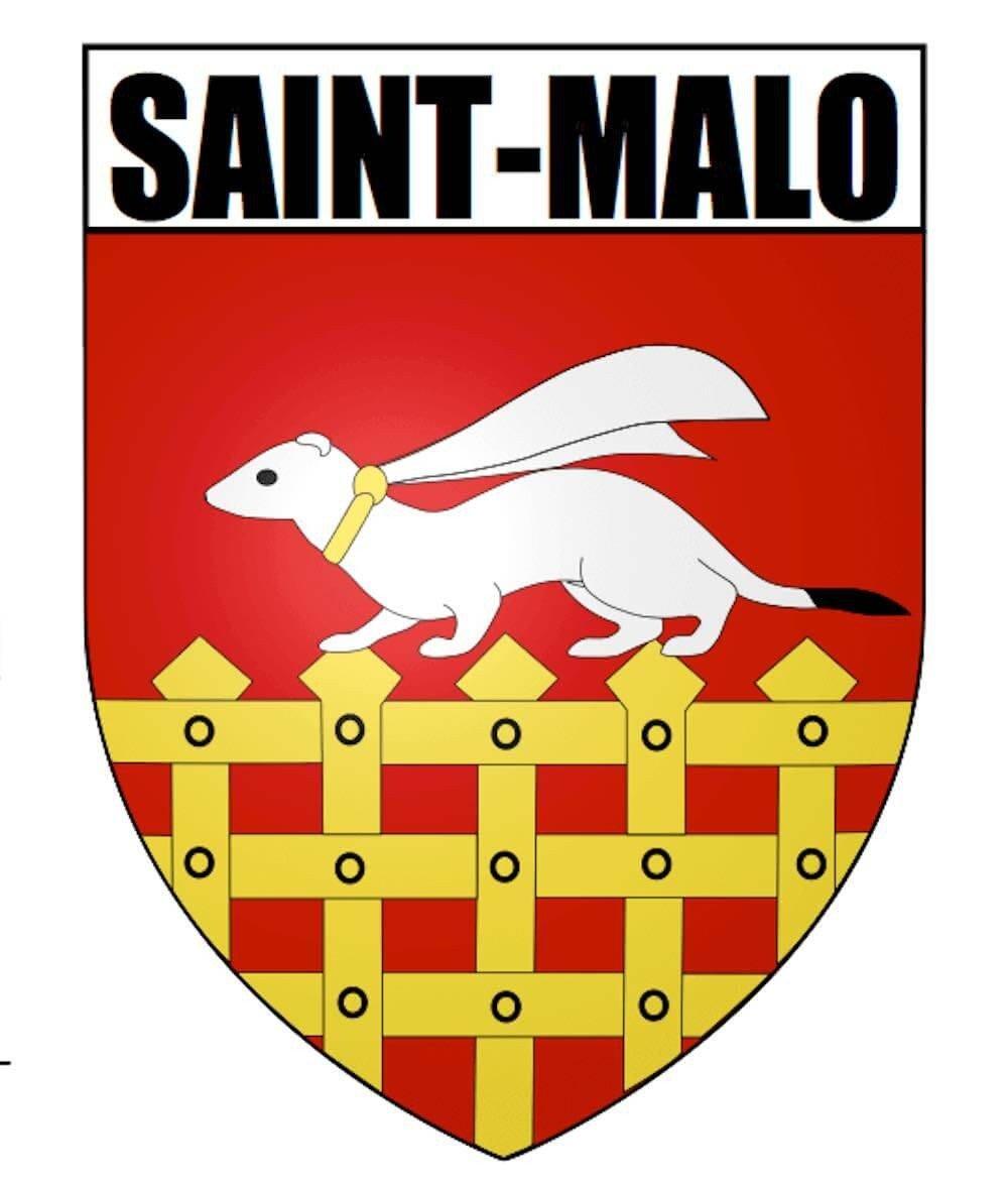 Autocollant Blason Ville de Saint-Malo - Le Blason officiel de la ville Corsaire - Autocollant BZH