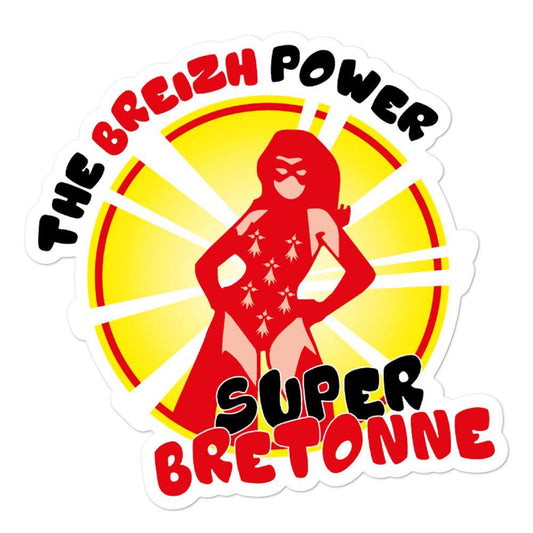 Autocollant The Breizh Power Super Bretonne - Autocollant BZH