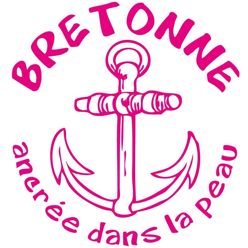 Bretonne Ancrée dans la peau - Autocollant BZH