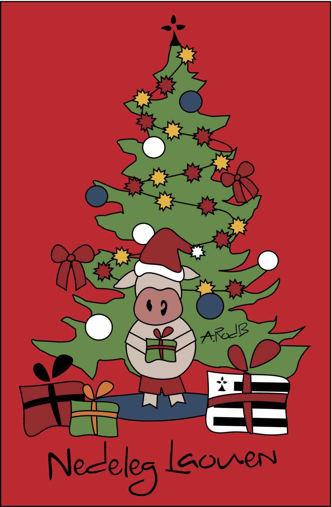 Carte Postale Noël ( 3 couleurs disponibles)