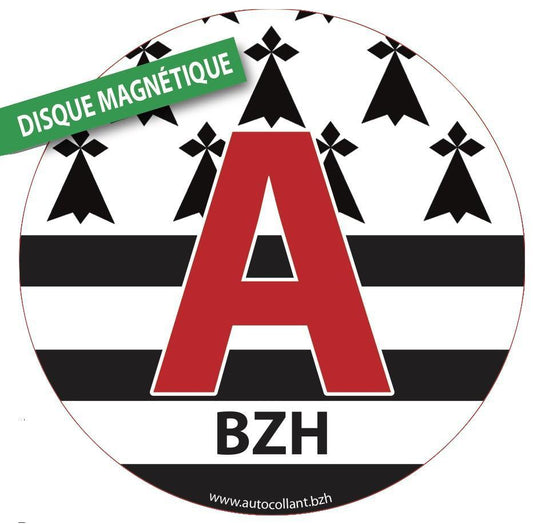 Disque Magnétique A Drapeau Breton BZH - Autocollant BZH