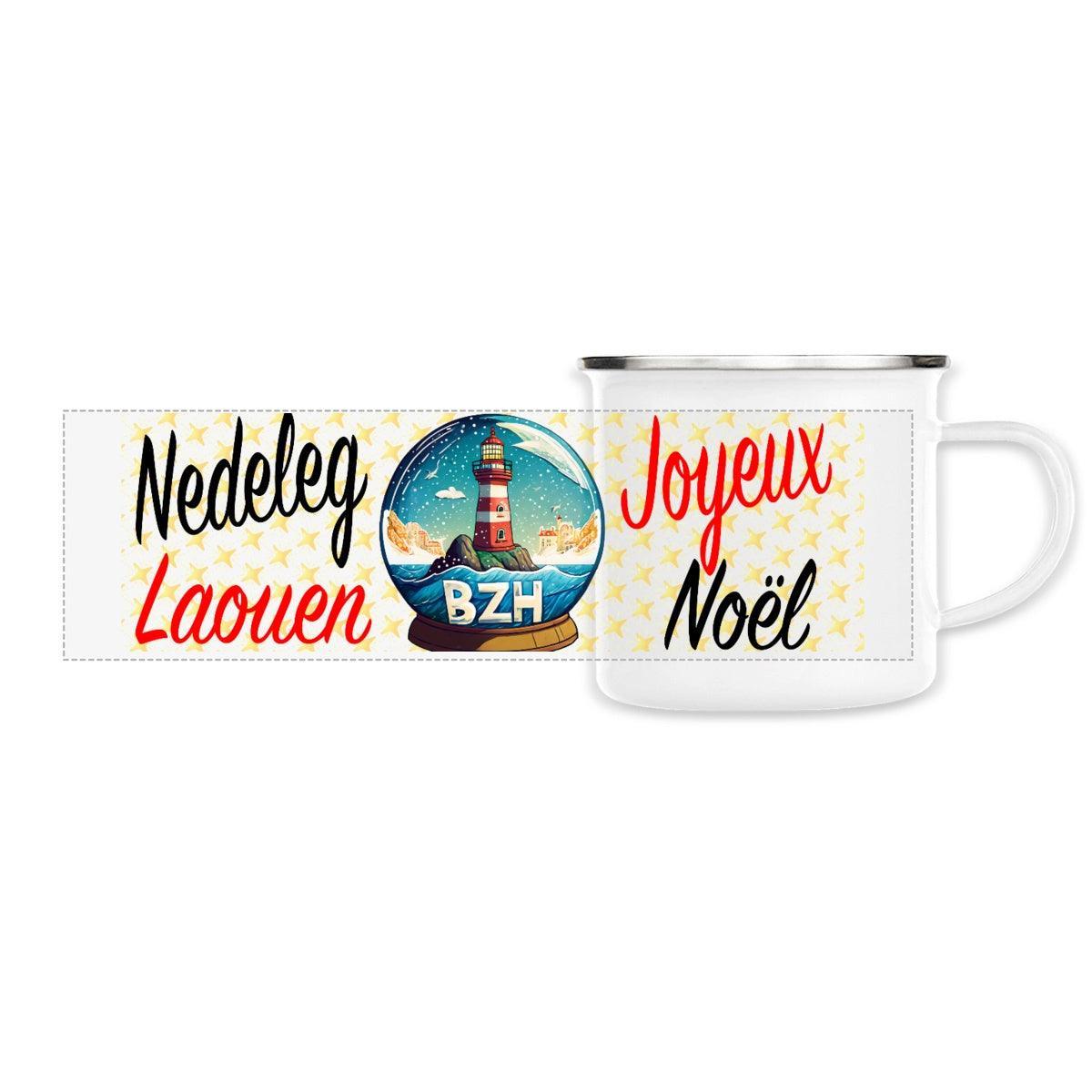 Mug Metal Breton Joyeux Noël - Autocollant BZH