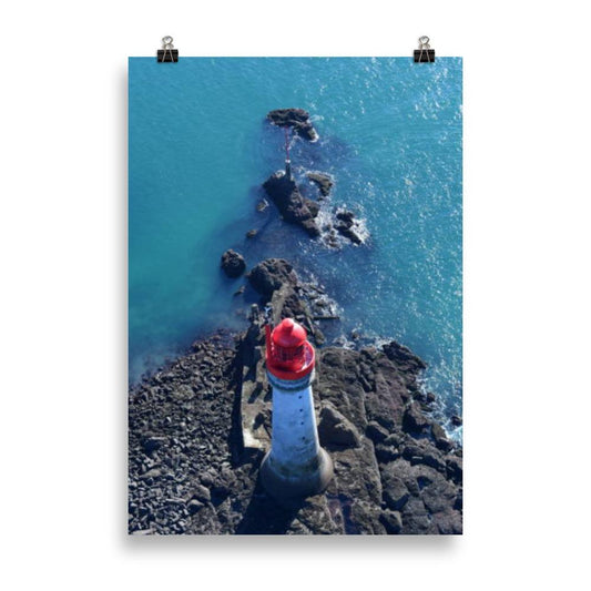 Poster Breton Phare du Grand Jardin, Saint-Malo - Autocollant BZH