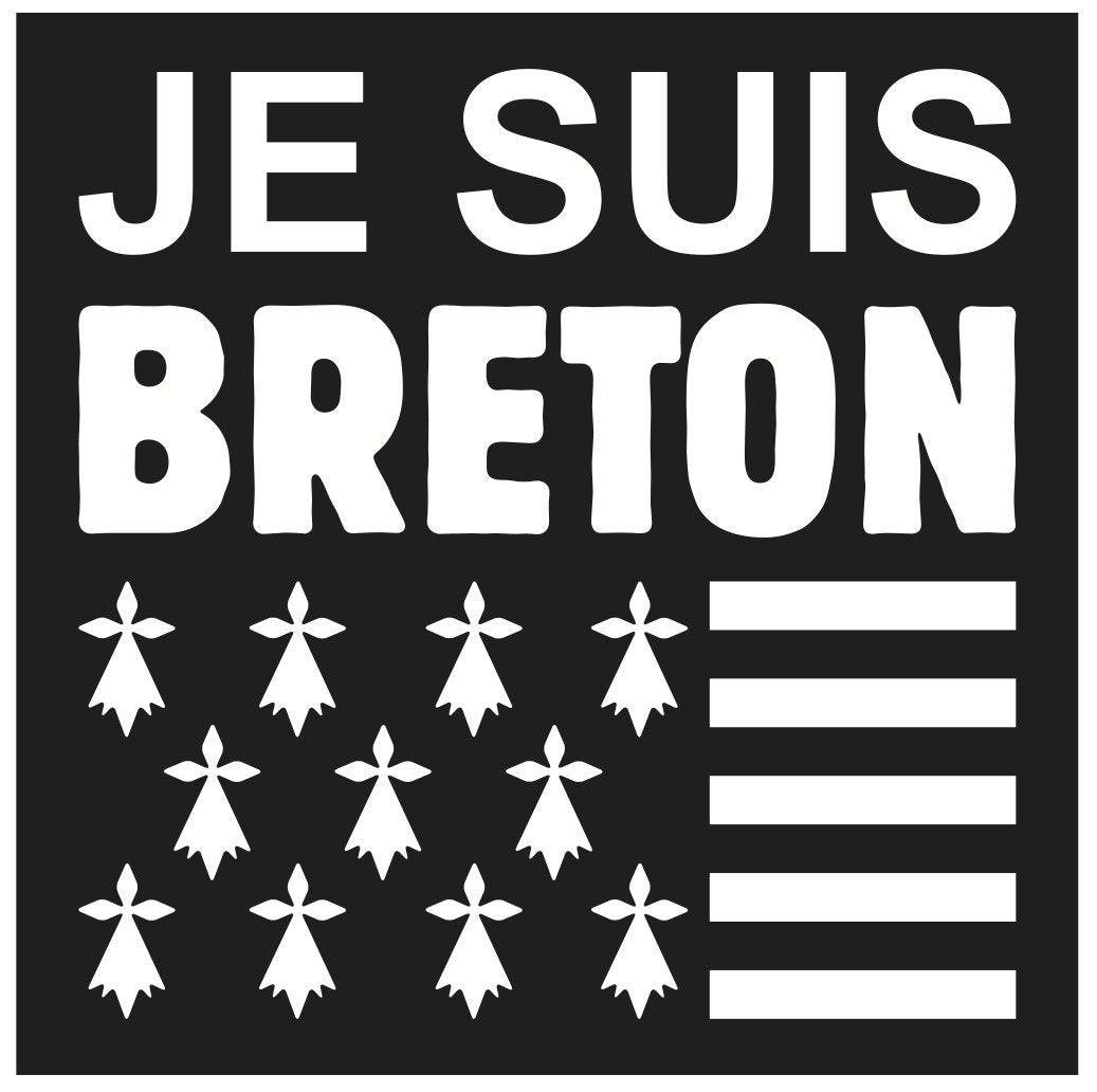 Sticker Breton Original Je suis Breton / Bretonne Grand Format - Autocollant BZH