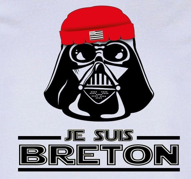 Tee-shirt Breton Dark Je suis BRETON - Autocollant BZH