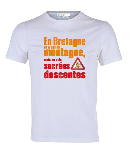 Tee-shirt En Bretagne on n'a pas de Montagne - Autocollant BZH