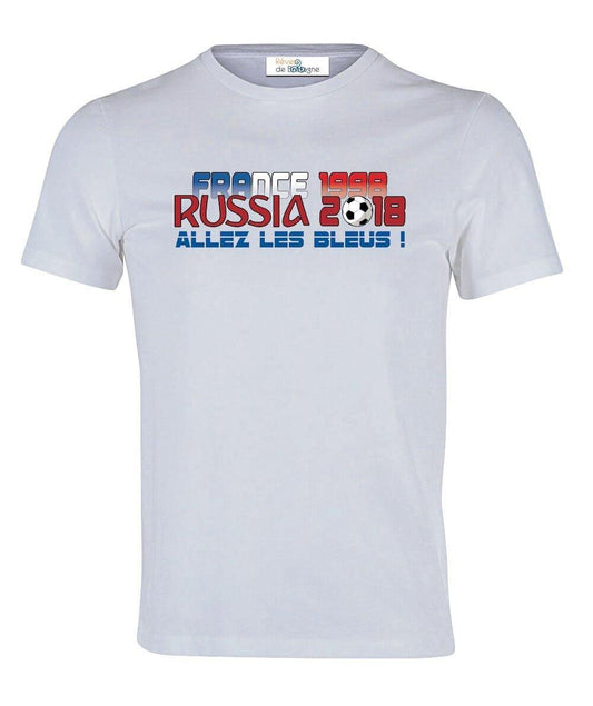 Tee-shirt France 1998 Russsie 2018 Allez Les Bleus - Autocollant BZH