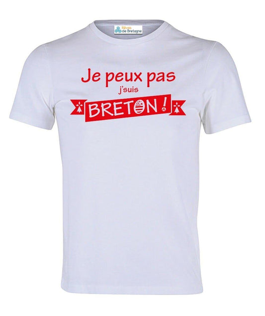 Tee-shirt Je peux pas J'suis Breton ! - Autocollant BZH