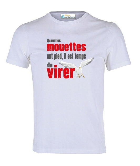 Tee-shirt Quand les Mouettes Ont Pied - Autocollant BZH